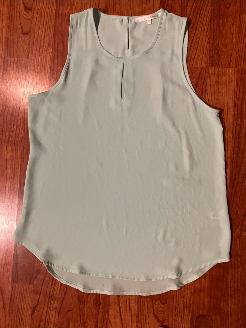 Violet & Claire Sage Green(or maybe light mint green)  Sleeveless Keyhole Blouse